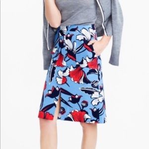 JCrew NWT print skirt  size 12